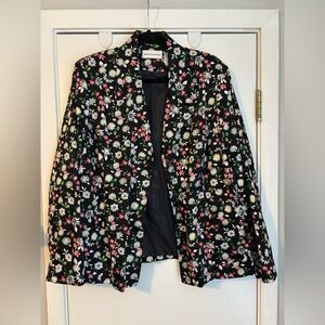 Alfred Dunner Black Floral Blazer